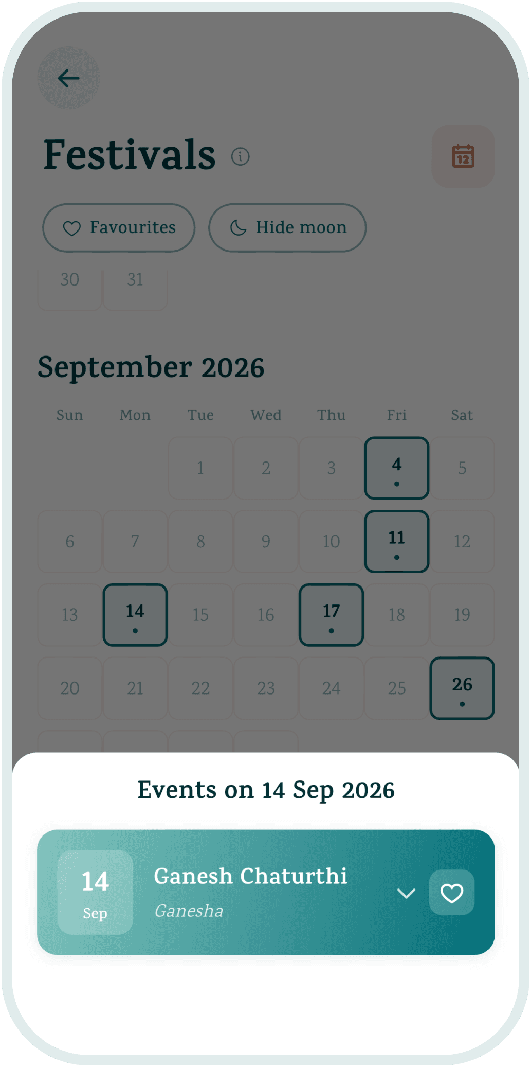 Festival Calendar
